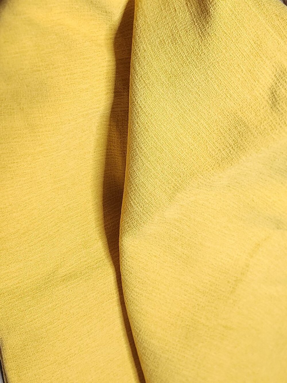Premium Handcrafted 22x22 Chenille Throw Pillow Covers (Mustard Yellow 2-Piece) - Picture 3 of 3
